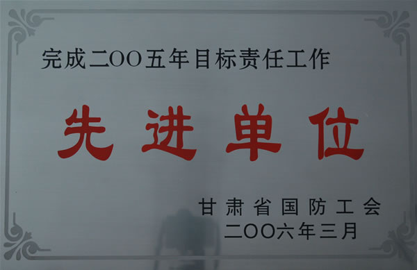 目标责任工作先进单位